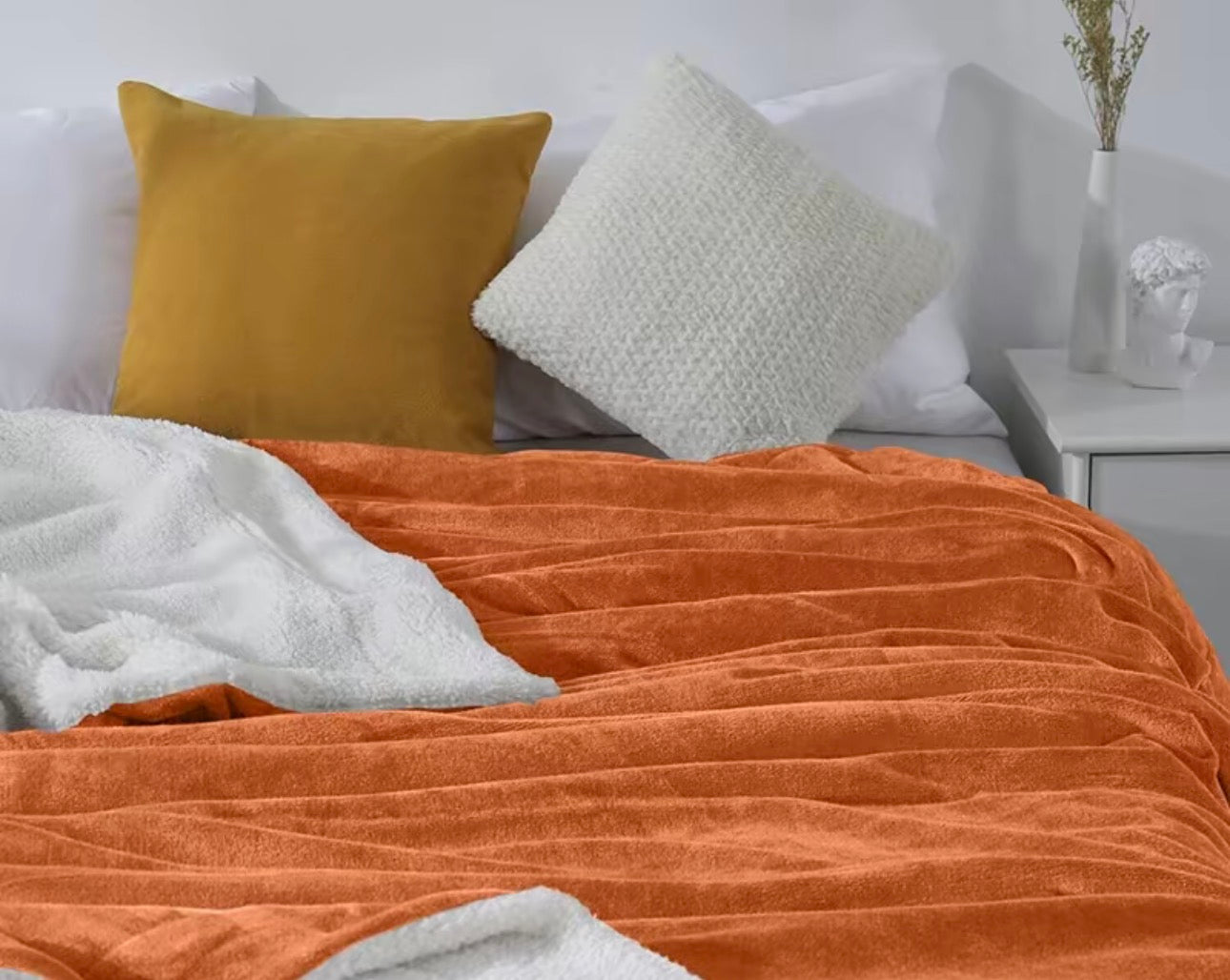 Luxury Sherpa Fleece Throw Blanket | Dual-Layer Plush Comfort