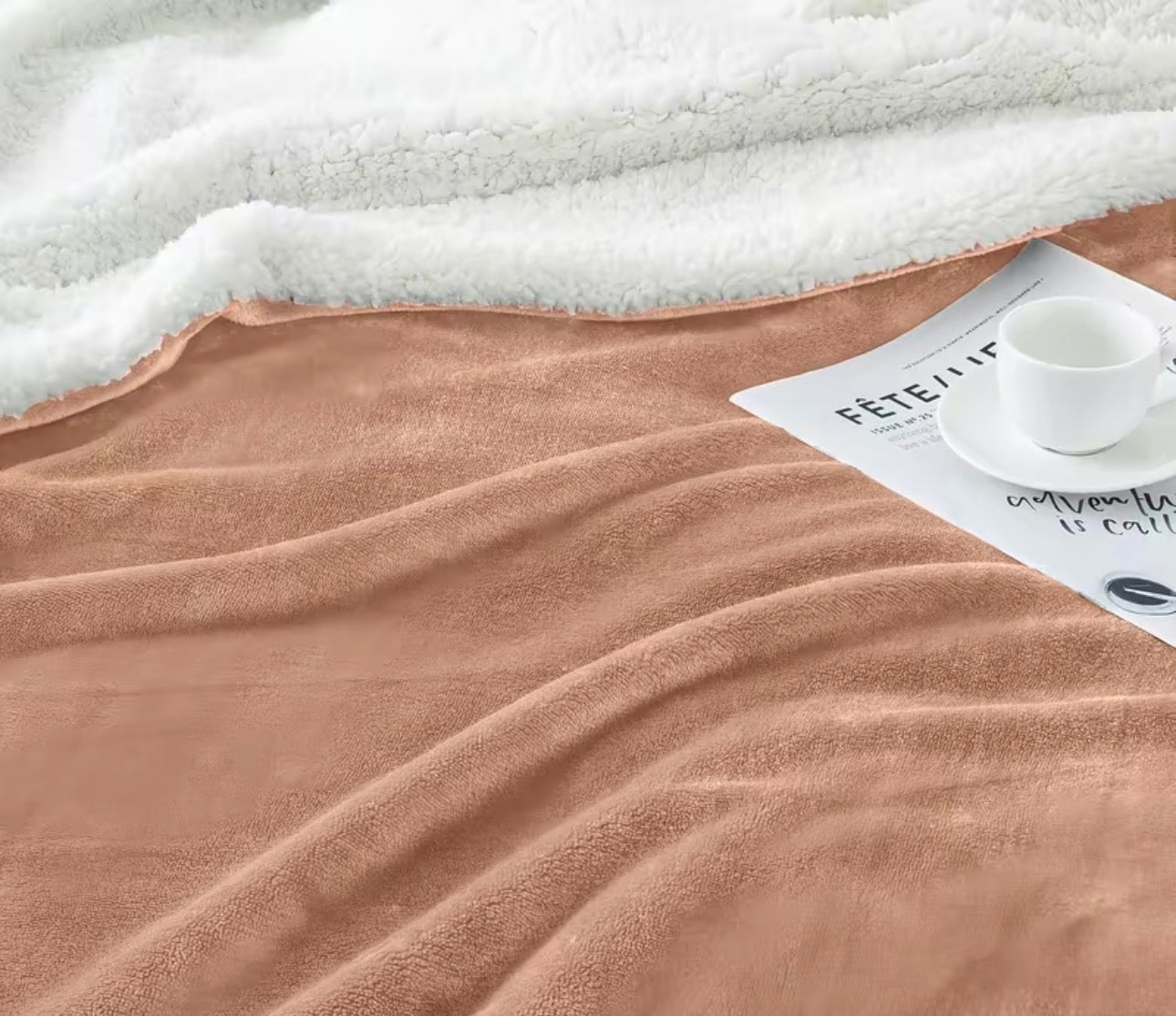 Luxury Sherpa Fleece Blanket | Dual-Layer Plush Throw